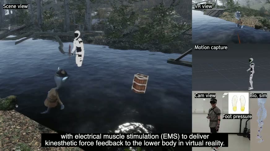 ErgoPulse: Electrifying Your Lower Body With Biomechanical Simulation-based Electrical Muscle Stimulation Haptic System in Virtual Reality