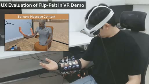Flip-Pelt: Motor-Driven Peltier Elements for Rapid Thermal Stimulation and Congruent Pressure Feedback in Virtual Reality